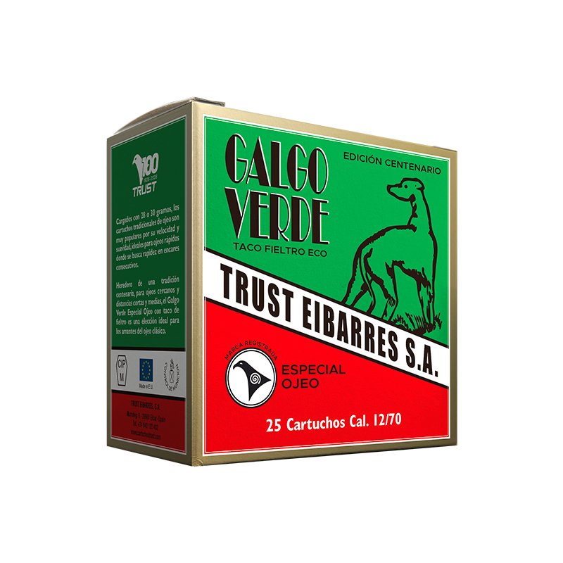 Galgo Verde Fieltro Especial Ojeo